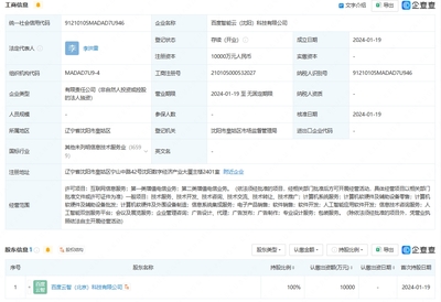 智能云沈陽新公司成立，注冊資本1億布局計算機系統服務